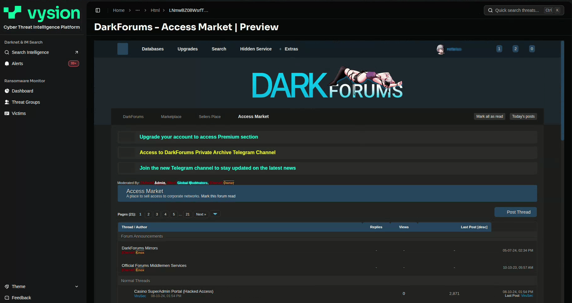 Foros de la Dark Web